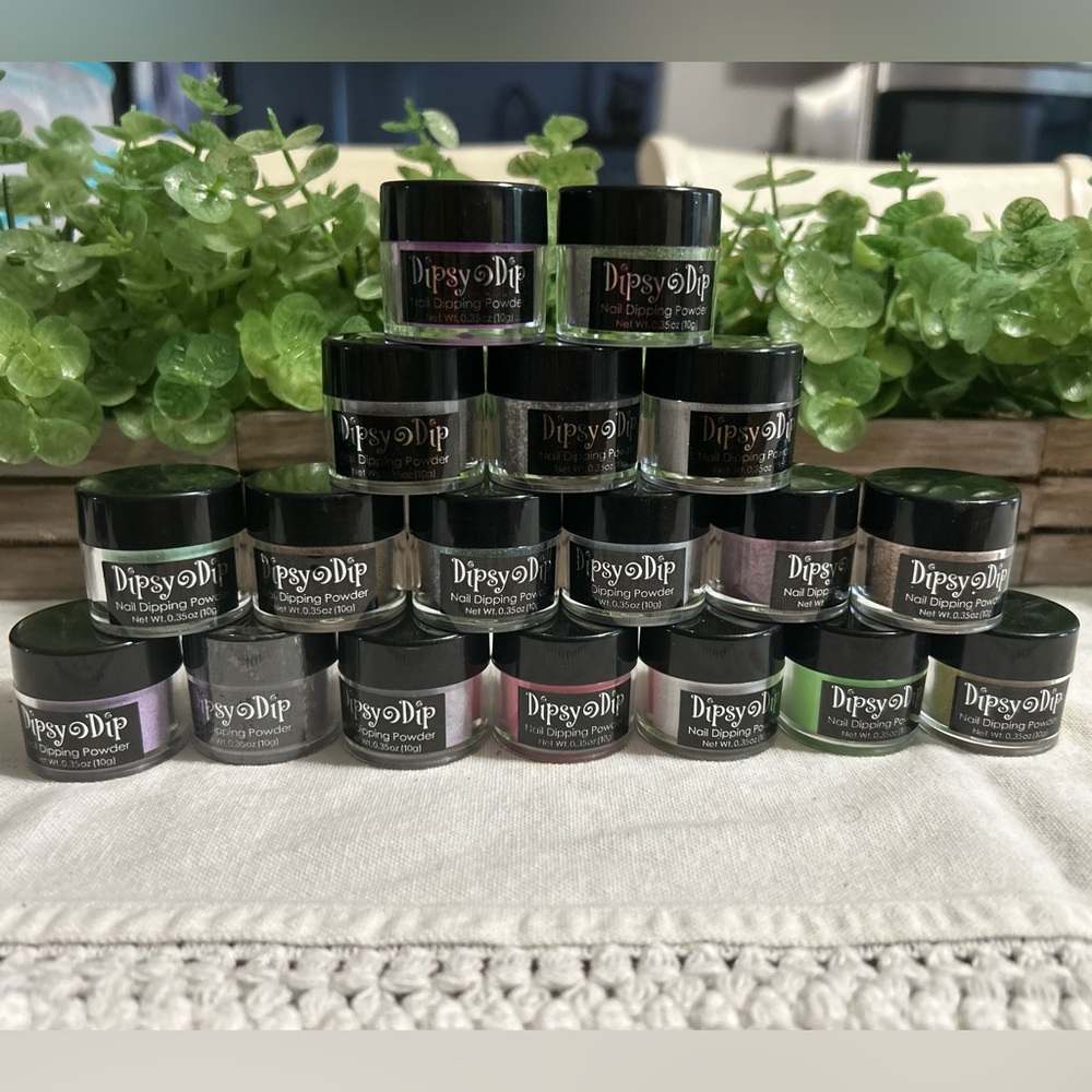 9 colors  - Nail Dipping Powder by Dipsy Dip

All for $25 / Mini Jars